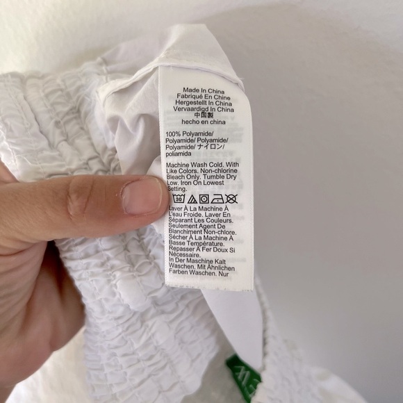 J.Crew White Pull-On Elastic Waist Smocked Beach Shorts Size XS - Picture 7 of 8